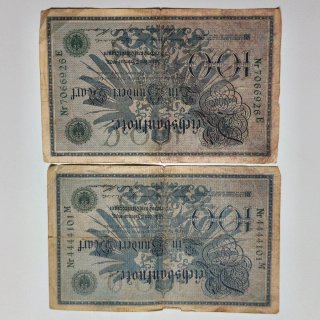 10 Billetes Alemanes 1908-1923, inflación