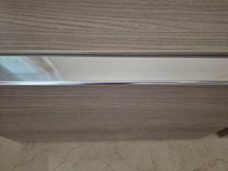 Mueble TV bajo elegante beige y gris
