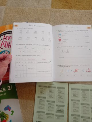 Lote de 5 libros de repaso de 2° Primaria