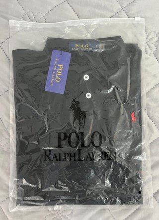 Polo Negro Talla S Ralph Lauren Manga Corta