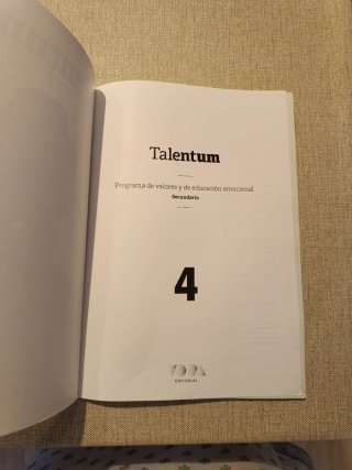Talentum, 4 Secundaria programa de valores y de...
