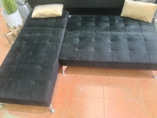 Sofá Cama Keren XS Negro/Gris