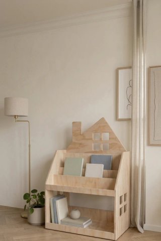 Scaffale libreria Montessori in legno per bambini