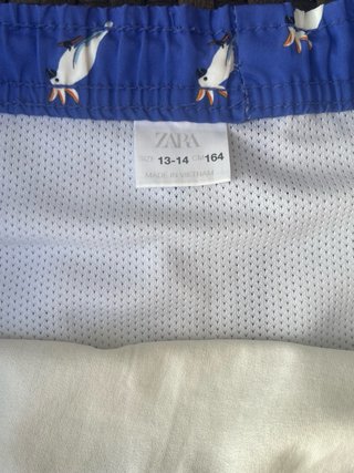 Bañador Zara Estampado Loros Azul