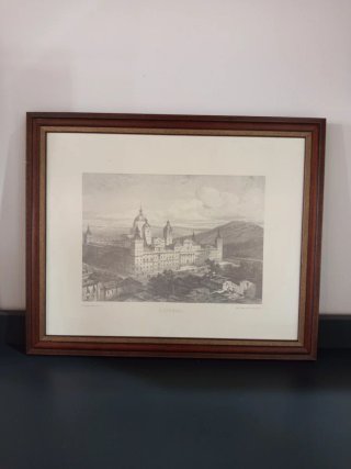 Lámina Grabado El Escorial