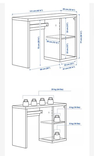 Escritorio Ikea KALLAX Negro