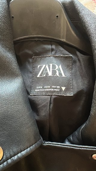 Giubbotto pelle Zara nero