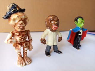 Lote 3 Figuras Monstruos Castillo Airgam 70s