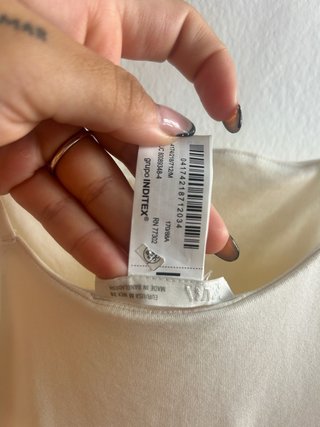 Vestido corto blanco/crema