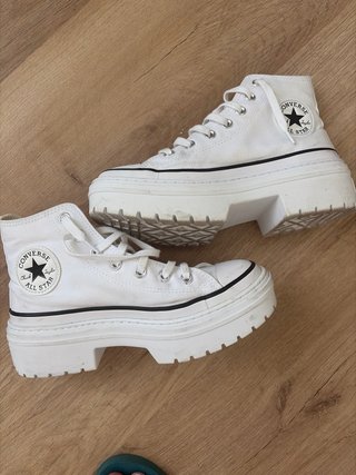 Converse plataforma blancas
