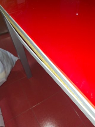 Mesa Cocina Cristal Templado Roja