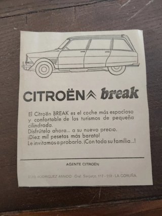 Publicidad Antigua Citroën Break