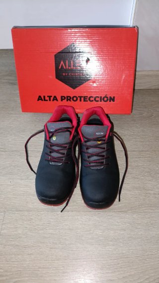 Zapatos de trabajo ALLEN negros y rojos