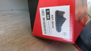 Zapatos de trabajo ALLEN negros y rojos