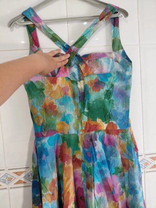 Vestido floral multicolor nuevo
