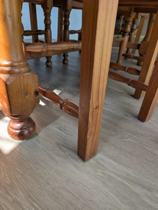 Mesa extensible madera + 6 sillas