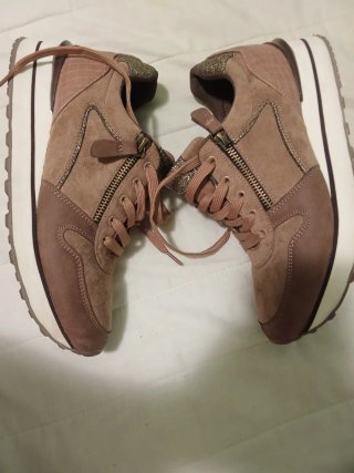 Zapatos mujer beige/marrón talla 40