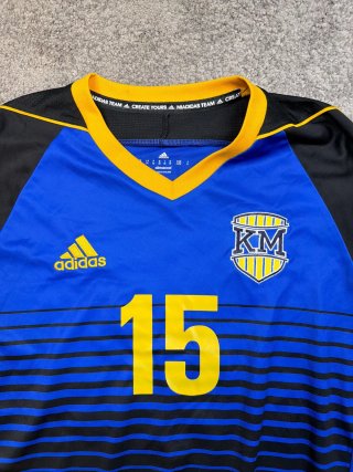 Adidas Jersey Sportivo Blu e Nero con Logo e Nume…