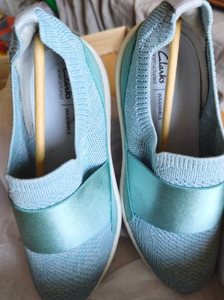 Scarpe Clarks Donna Slip-On Azzurre Tessuto