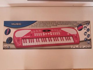 Tastiere musicali per bambini rosa con microfono