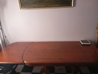 Mesa de comedor extensible de madera