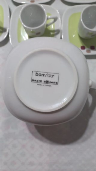 Juego Tazas Café Portugués porcelana