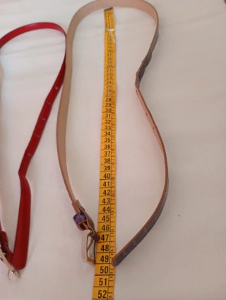 Cintura rossa con fibbia dorata