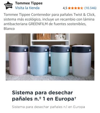 Contenedor pañales Tommee Tippee Twist & Click