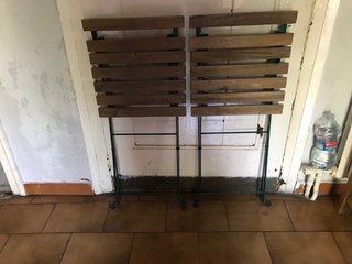 2 Sillas Plegables Madera y Metal