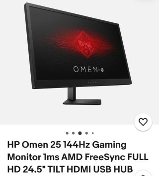 Monitor da gioco HP Omen 25 144Hz