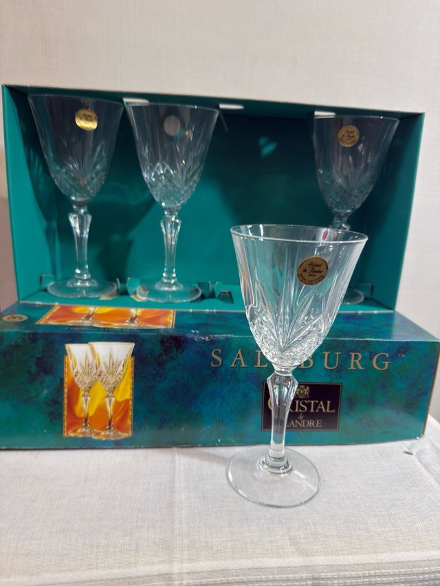 2 Juegos 4 Copas Cristal de Flandre Salzburg 23cl