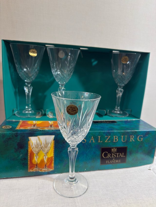 2 Juegos 4 Copas Cristal de Flandre Salzburg 23cl