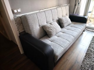 Sofá Cama 3 Plazas con Almacenaje Gris
