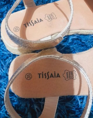 Sandalias niña plateadas y rosas Talla 35
