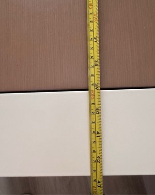 Mesa baja moderna madera y blanco
