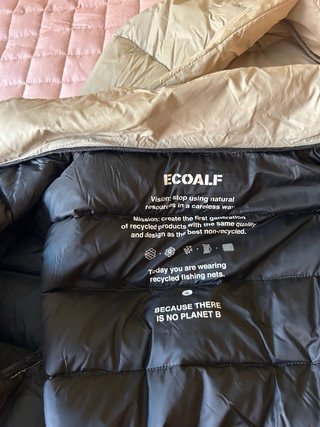 Abrigo Ecoalf Mujer Talla S Beige Entallado