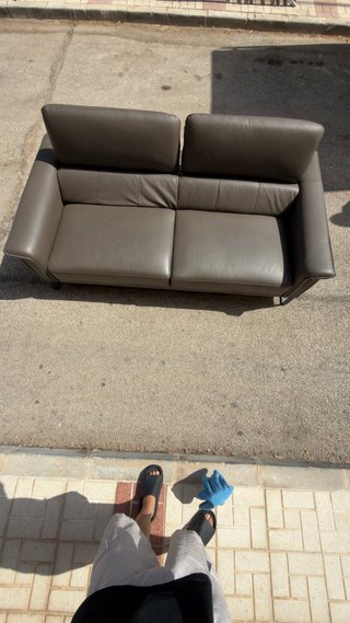 Sofá de piel de 3 plazas y 2 asientos