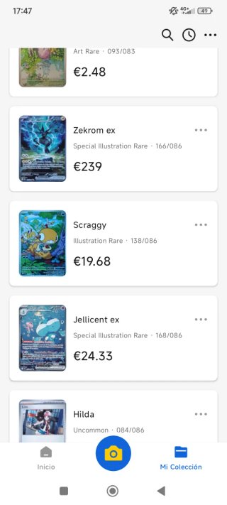 Cartas Pokémon: Zekrom ex, Scraggy, Jellicent ex