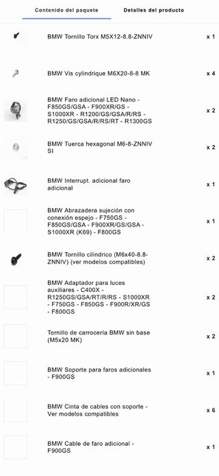 Kit faros aux BMW F900GS