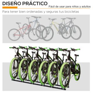 Aparcamiento 6 Bicicletas Acero