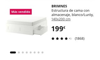 Estructura Cama Ikea Brimnes 140x200