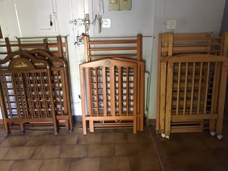 Lote 3 Cunas de madera para bebé sin tornillos