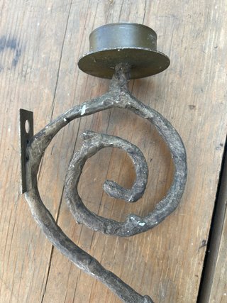 Portavelas de pared imitación metal