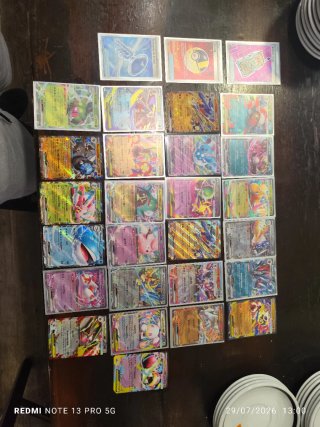 25 Cartas Pokémon EX + 3 SR