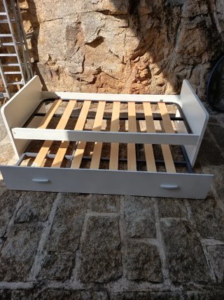 Cama nido blanca con cajones