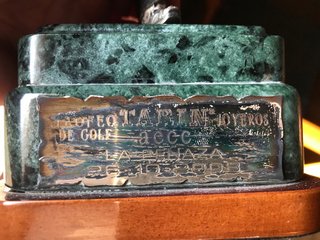 Trofeo de golf de plata