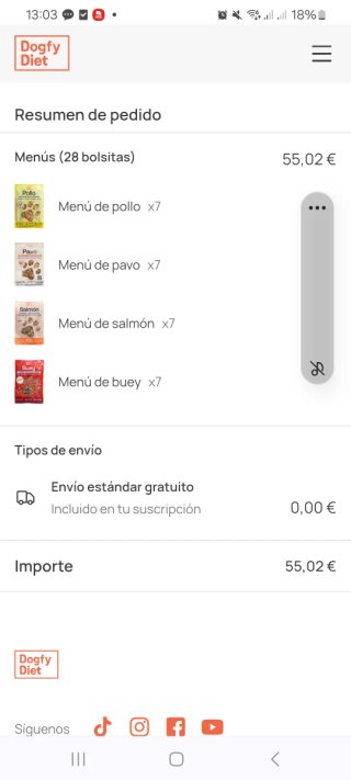 Lote Comida Natural Perrito Dogfy Diet