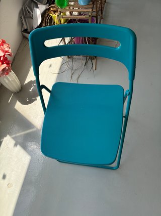 Lote 4 Sillas Plegables IKEA NISSE Turquesa