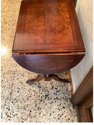 Mesa consola madera plegable con cajón