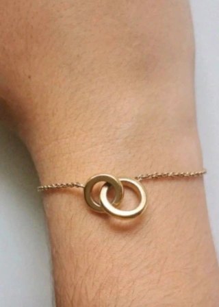 Pulsera Tous Doble Aro Baño Oro